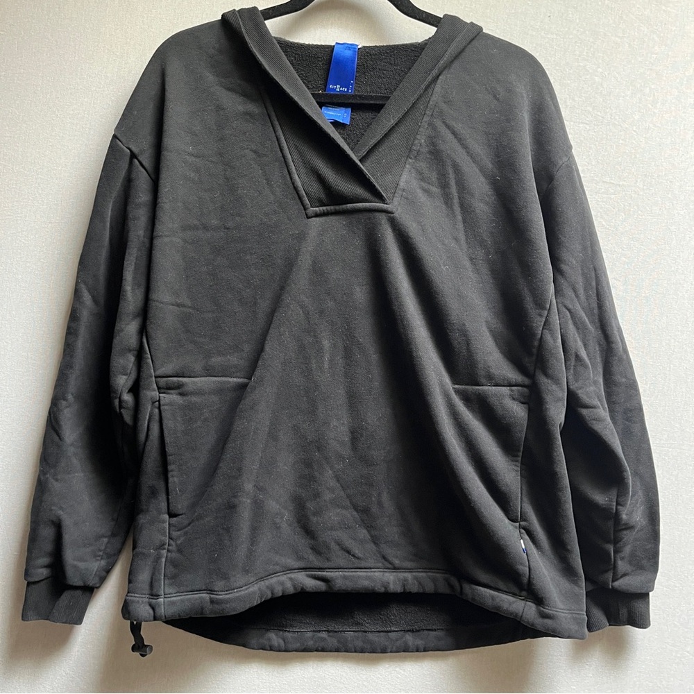Kit and Ace Black Relaxed Fit hoodie Cotton Sweatshirt sz S